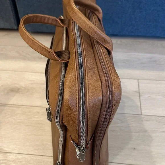 Samsonite Tan Leather Briefcase - Picture 8 of 10